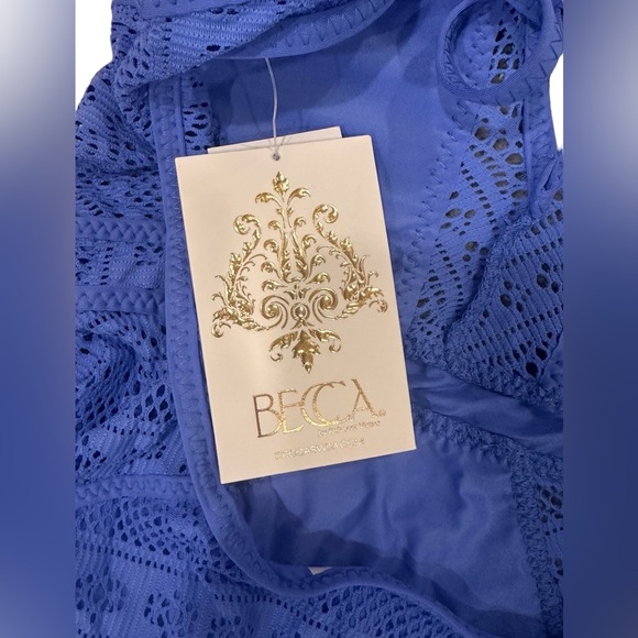 Brand new BECCA Women’s Color Play Plunge One Piece Swimsuit Small - Picture 13 of 13